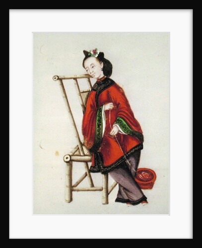 Woman Spinning, Qianlong Period by School Chinese