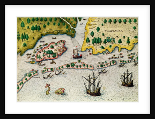 The Arrival of the English in Virginia by Theodor de Bry