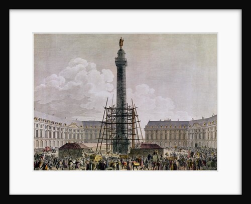 Construction of the Vendome Column in 1803-10 by French School