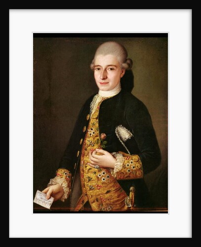 Portrait of a Gentleman with a Rose Buttonhole by Pietro Longhi