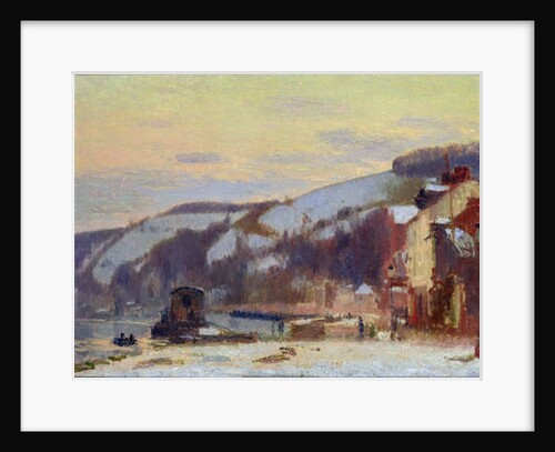 Hillside at Croisset under snow by Joseph Delattre