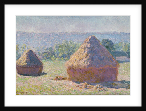 Grainstacks in the sunlight, Morning Effect, 1891 by Claude Monet