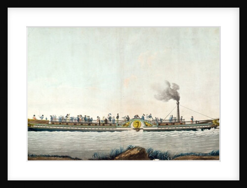 The Charles-Philippe, the first steamboat launched on the Seine, 20th August 1816 by Philibert Louis Debucourt