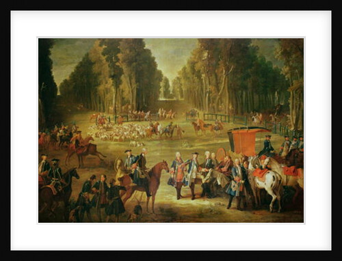 Meeting for the Puits-du-Roi Hunt at Compiegne by Jean-Baptiste Oudry