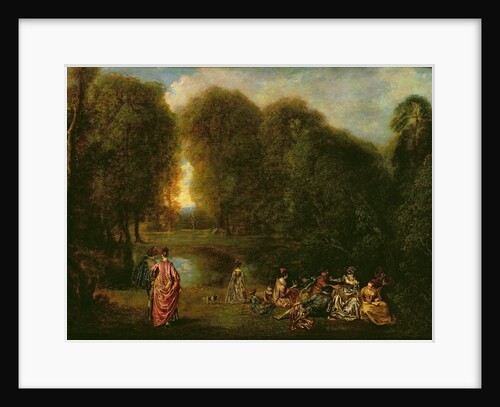 A Meeting in a Park by Jean Antoine Watteau