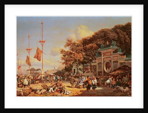 A Market in Macao by Auguste Borget