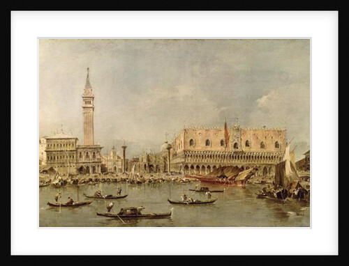 The Piazzetta and the Palazzo Ducale from the Basin of San Marco by Francesco Guardi