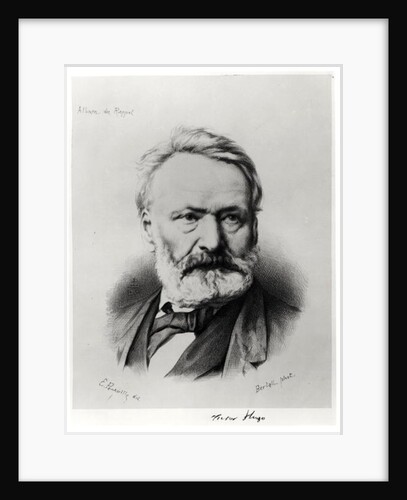 Portrait of Victor Hugo from 'Album du Rappel', engraved from a photograph by Edme Penauille 1869 by Charles Albert d'Arnoux Bertall