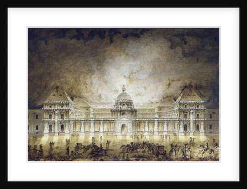 The Luxembourg Palace Illuminated for the Fete du Roi in 1780 by Jean Baptiste Marechal