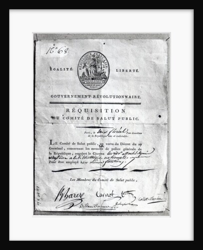 Requisition of the Committee of Public Safety, 1789-99 by French School