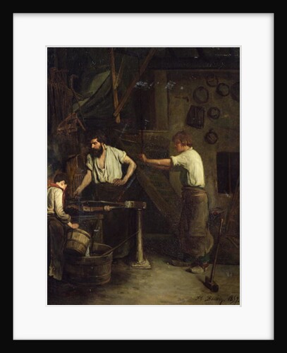 The Blacksmiths, Memory of Treport, 1857 by Francois Bonvin