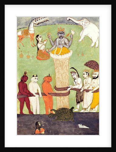 Churning of the Sea of Milk, 15th-17th century by School Indian