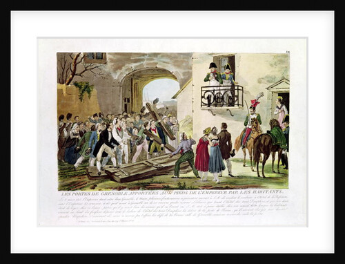 The Inhabitants Depositing the Gates of Grenoble at the Feet of the Emperor, 6th March 1815 by French School