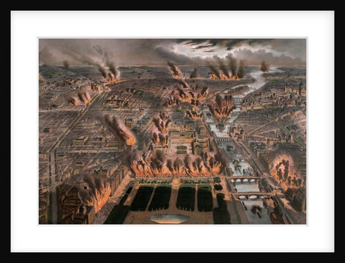 Fires in Paris, 24th-25th May 1871 by Michel Charles Fichot