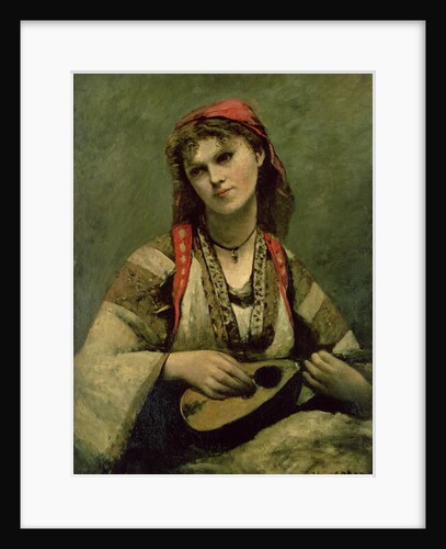 Christine Nilson or The Bohemian with a Mandolin, 1874 by Jean Baptiste Camille Corot