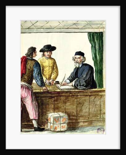 A Jewish Shopkeeper With Two Clients by Jan van Grevenbroeck