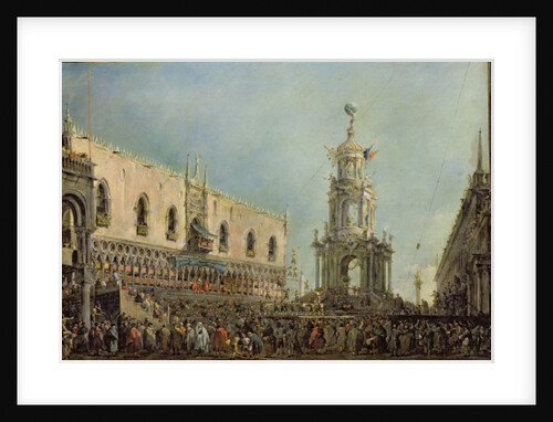 The Doge Watching the Festival of Giovedi Grasso in the Piazzetta di San Marco, 1766-70 by Francesco Guardi