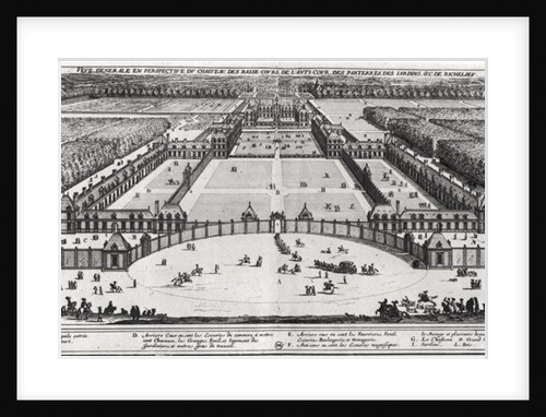 General Perspective View of the Chateau and Gardens of Richelieu by Jean Marot