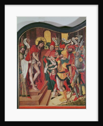 Ecce Homo, top of the interior right panel of an altarpiece of the Passion by Master of the Baden Carnation