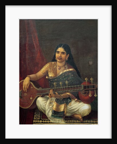 Young Woman with a Veena by Raja Ravi Varma