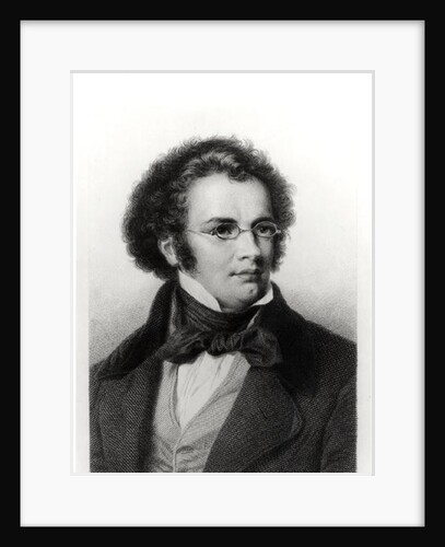 Portrait of Franz Schubert engraved by H. Roemer by Carl Jaeger