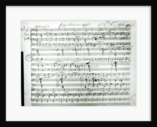 Autograph score of 'Fragment aus dem Aischylos' by Franz Schubert text by Johann Mayrhofer 1816 by Anonymous