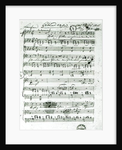 Autograph score for the lied 'Hektors Abschied' by Franz Schubert poem by Freidrich von Schiller 1815 by Anonymous