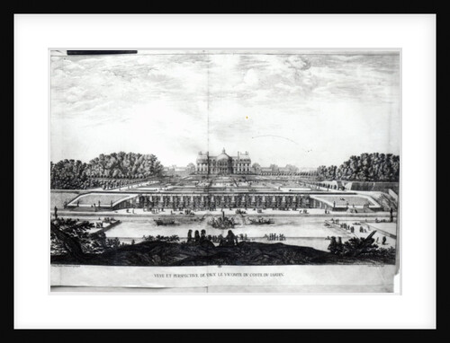 Perspective View of the garden facade of the Chateau of Vaux-le-Vicomte by Israel the Younger Silvestre