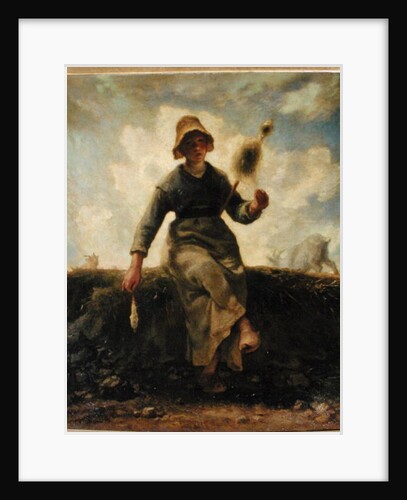 The Spinner, Goatherd of the Auvergne, 1868-69 by Jean-Francois Millet