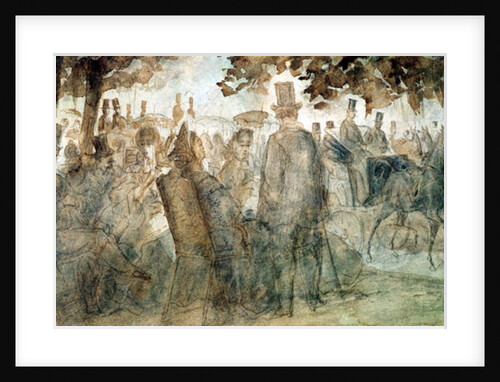 Carriages and Promenaders on the Avenue des Champs-Elysses by Constantin Guys