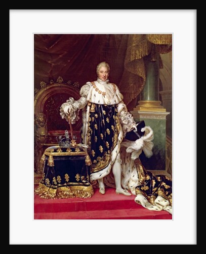 Portrait of Charles X in Coronation Robes, 1827 by Paulin Jean Baptiste Guerin