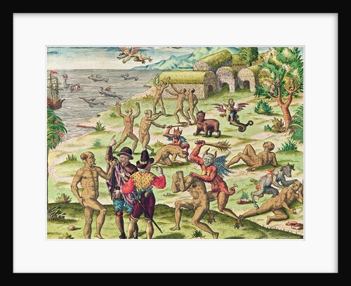 Cacodemon attacking the savages by Theodor de Bry