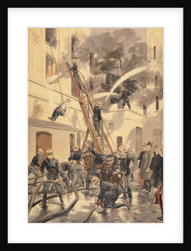 Felix Faure with the firemen by F.L. & Tofani Oswaldo Meaulle