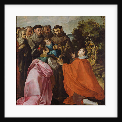 Healing of St. Bonaventure by St. Francis of Assisi, c.1628 by Francisco Herrera