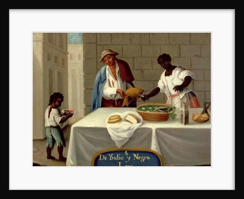 An American Indian Man and his Negro Wife by Mexican School