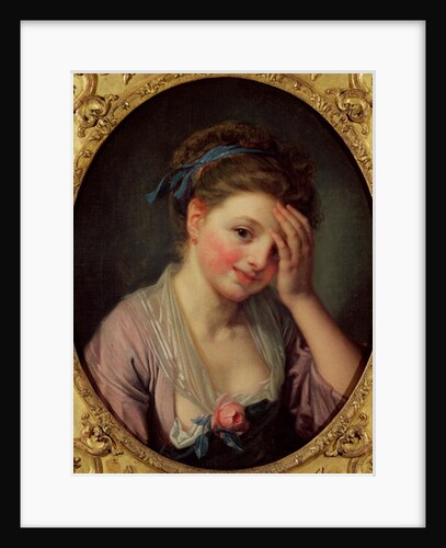 Young Girl with a Rose by Jean Baptiste Greuze