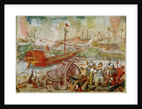 The Battle of Lepanto, October 1571, 1600 by Antonio Vassilacchi