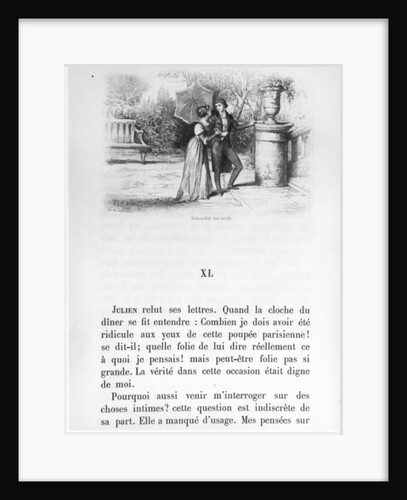 Illustration for 'The Red and the Black' by Stendhal published in 1884 by Henri Joseph Dubouchet