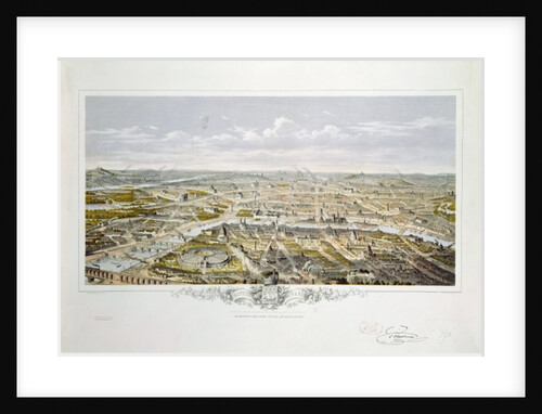 View of Paris from Bois de Boulogne, during the Universal Exhibition in 1867 by Hilaire Guesnu