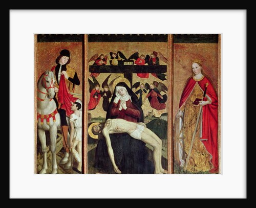 Triptych depicting Pieta between St. Martin and St. Catherine, 1475 by Ludovico Brea