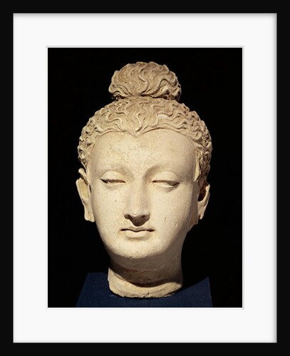 Head of a Buddha, Greco-Buddhist style, from Hadda by Afghan School