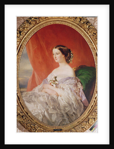 Empress Eugenie after a portrait by Francois Xavier Winterhalter by Jean Baptiste Ange Tissier