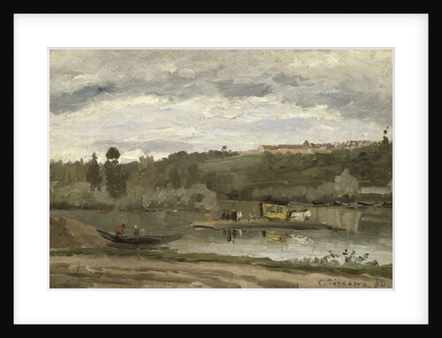Ferry at Varenne-Saint-Hilaire, 1864 by Camille Pissarro