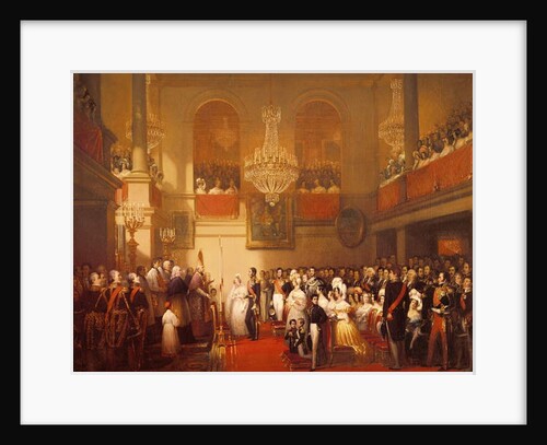 Wedding of Leopold I to Princess Louise of Orleans at Compiegne, 9th April 1832 by Joseph Desire Court