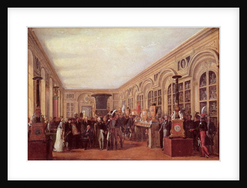 Alexandre Brongniart Presenting the Artists of the Sevres Workshop to Louis XVIII by Jean-Charles Develly
