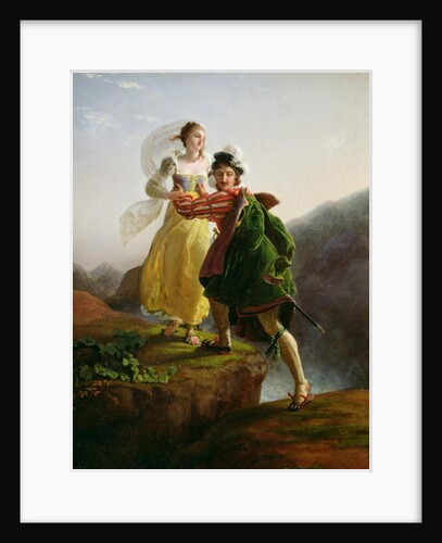 Bianca Cappello Fleeing with her lover Francesco de Medici by Louis Ducis