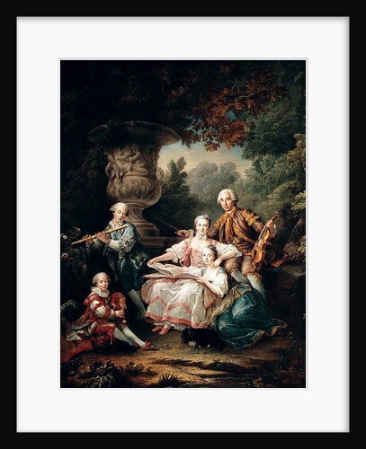 Louis du Bouchet Marquis de Sourches and his Family, 1750 by Francois-Hubert Drouais
