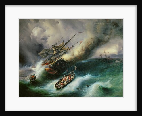 Study for The Burning of the 'Kent' in 1825 by Jean Antoine Theodore Gudin