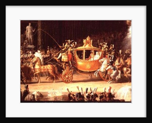 The Entry of Napoleon and Marie-Louise into the Tuileries Gardens on the Day of their Wedding, 2nd April 1810, detail of the carriage, 1810 by Etienne-Barthelemy Garnier