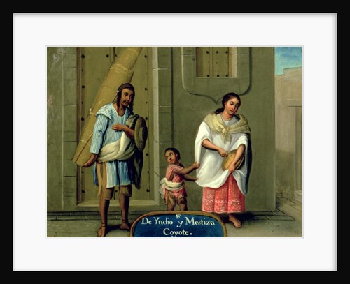 An American Indian Man and his Mixed-Race Wife by Mexican School